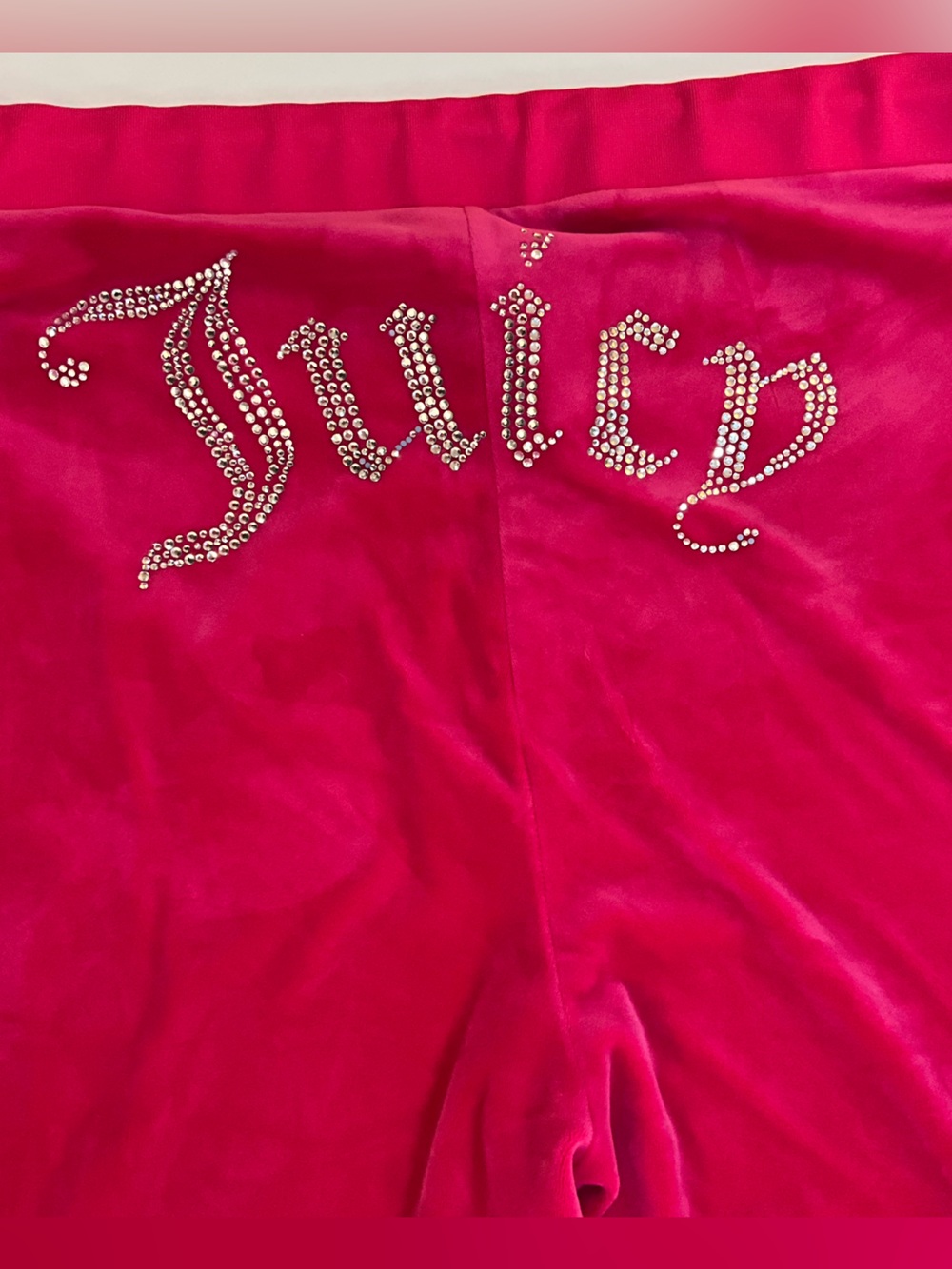 Juicy Couture Pink Velour Tracksuit Set - Rhinestone Gothic Back Logo - Size 1X - Picture 15 of 16